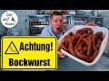 Bockwurst selber machen/ Bockwurst im Heißrauch/ So kannst du auch eine Wurst herstellen