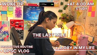 The LAST MILE  📚: Resuming My Studies After Break : A Day In My Life as a UPSC ASPIRANT✨ ⭐️#upsc 