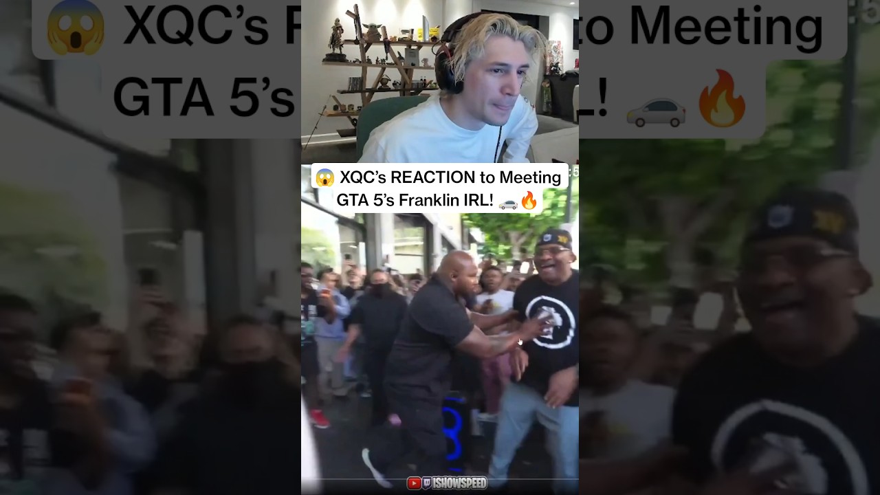 😱 XQC’s REACTION to Meeting GTA 5’s Franklin IRL! 🚗🔥 