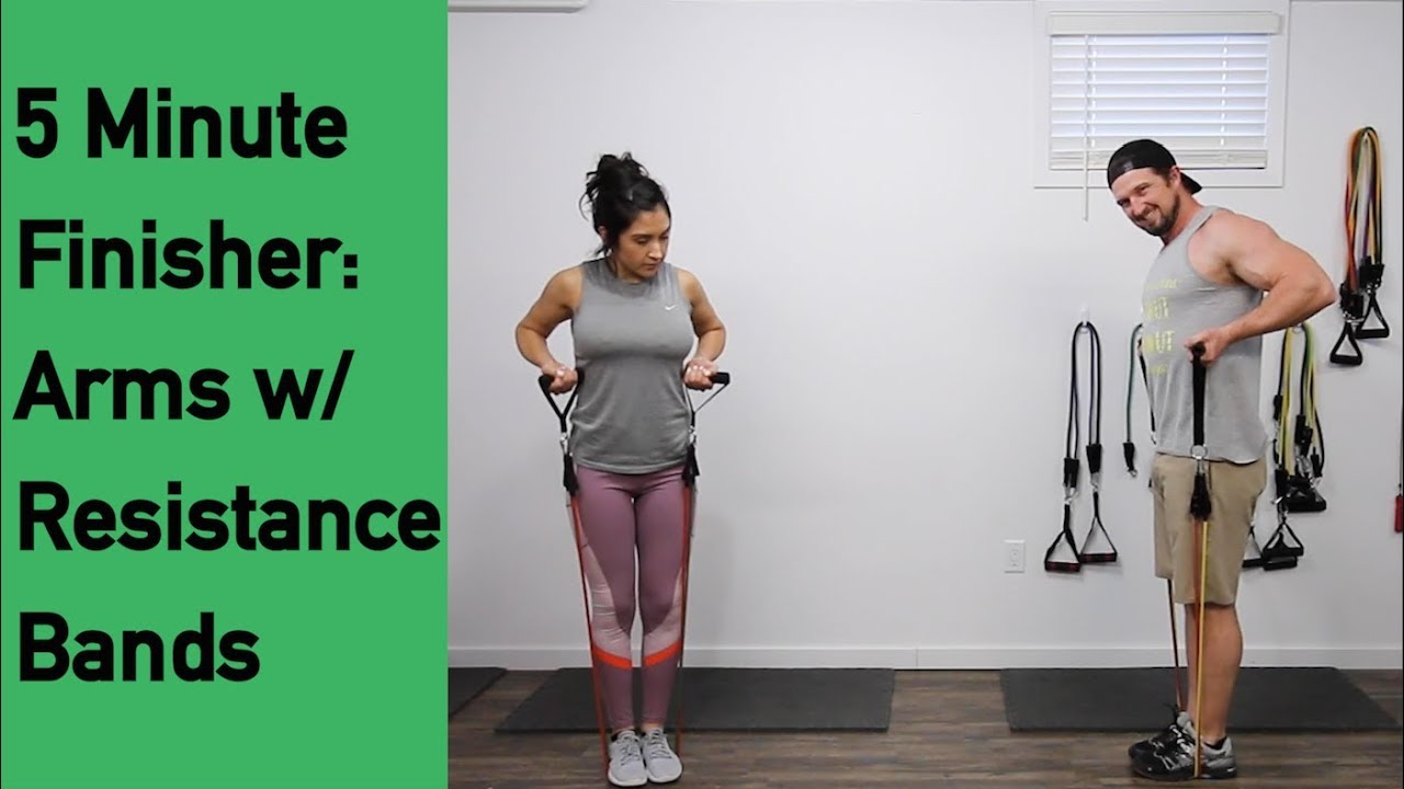 Resistance Band Bicep and Tricep Workout - Band Arms Workout
