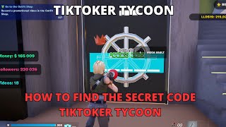 HOW TO FIND THE SECRET CODE TIKTOKER TYCOON / ENTER THE ACCES CODE TIKTOKER TYCOON SECRET CODE