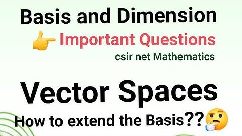 Basis & Dimension important questions📚 #spectrumofmathematics