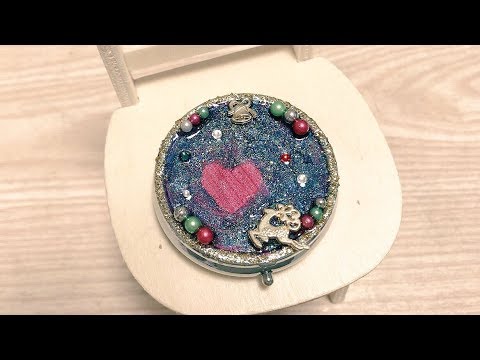 クリスマスコンパクトハンドメイド UVレジン 初心者 Christmas Compact handmade UVresin beginner