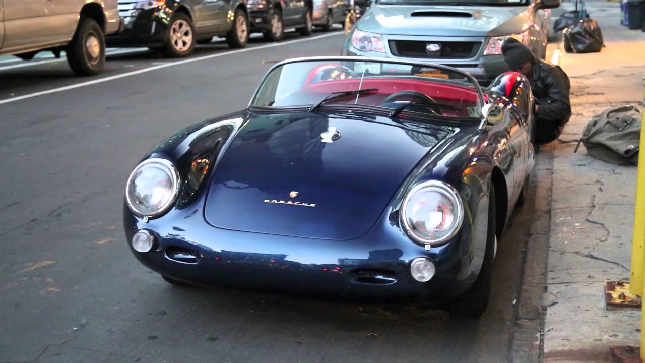 Porsche 550 Spyder In Nyc Parked Start Up Acceleration