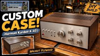 Custom Walnut Wood Case Build for Harman Kardon A-401 Amp