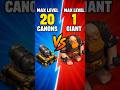 20 CANONS VS HOW MANY GIANTS??? #clashofclans #shorts #gaming #coc