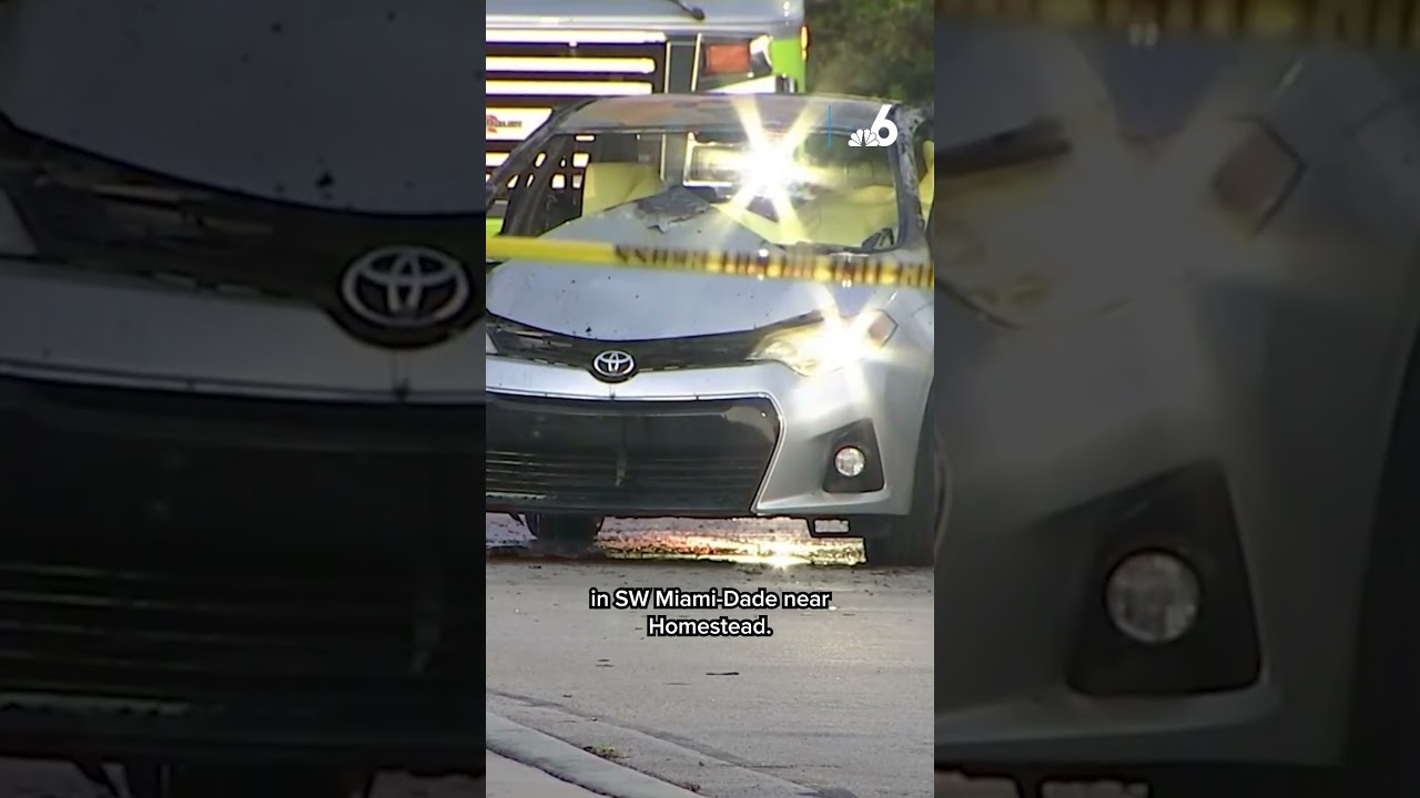 Person found dead inside car on fire in Miami-Dade Walmart parking lot