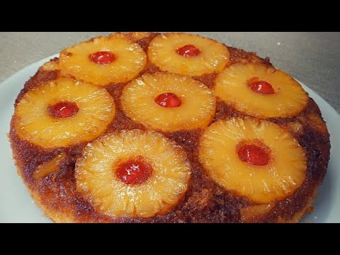 Gateau Renverse A L Ananas Facile Torta Rovesciata All Ananas Molto Facile خبزة انناس بن ة على بن ة Youtube