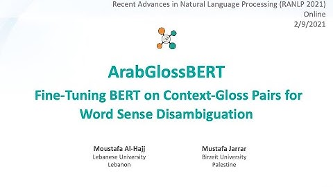 ArabGlossBERT: Fine-Tuning BERT on Context-Gloss Pairs for WSD