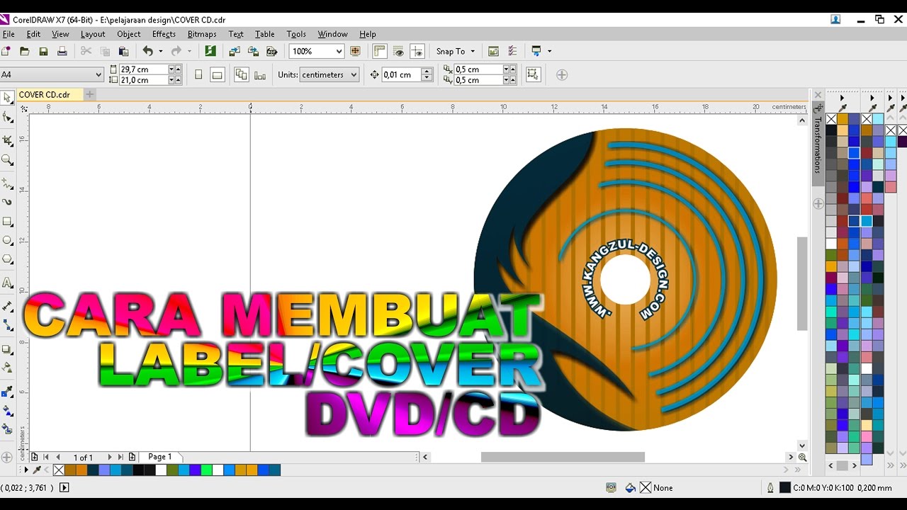  CARA  MEMBUAT  DESAIN  COVER CD DVD cover label in corelDRAW 