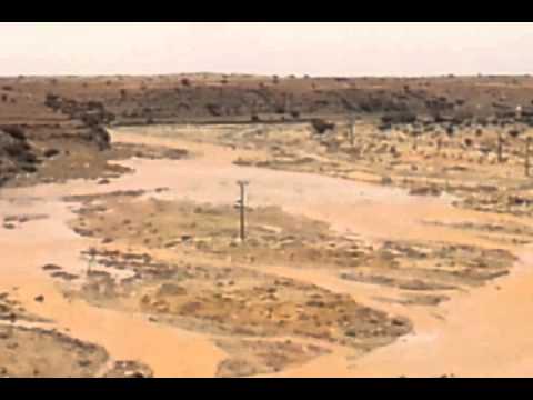 سيل وادي ماوان من اعلى