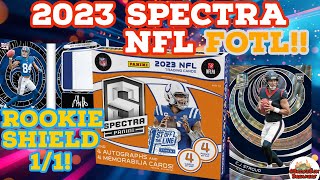 ROOKIE SHIELD 1/1!! 🔥🥹 2023 Panini Spectra NFL Hobby Box (FOTL) 🏈 - review