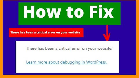 There has been a critical error on your website | critical error WordPress | Go Daddy