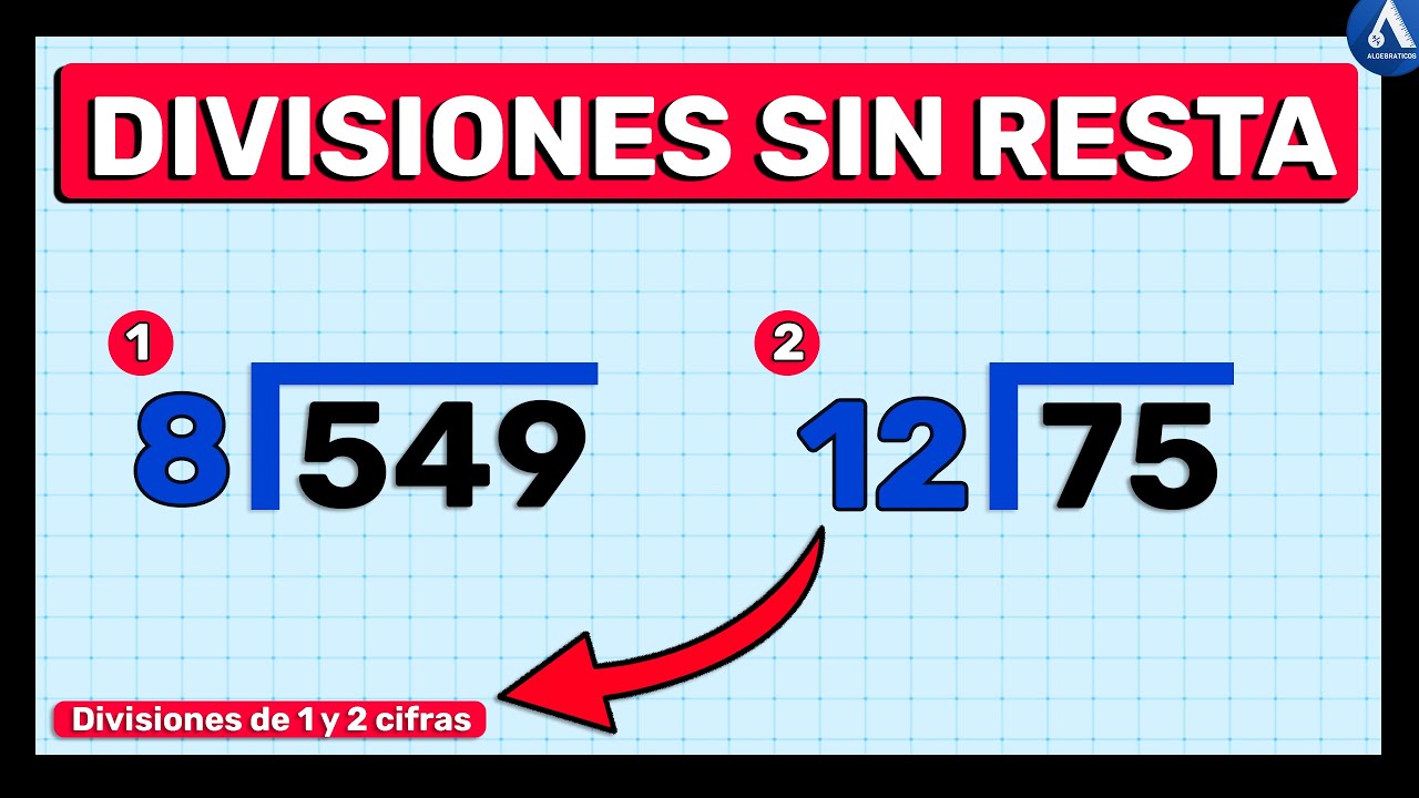 DIVISIÓN SIN RESTA - Cómo DIVIDIR sin RESTA (Para Principiantes)