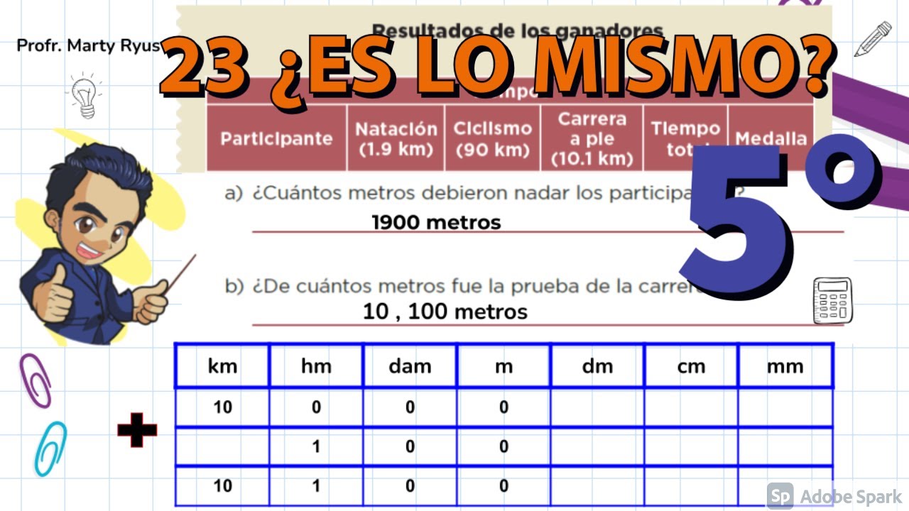 Matemáticas - 5TO GRADO - B2 L23 ¿Es lo mismo? - YouTube