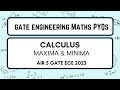 GATE Engg. Maths Previous Year Questions | Maxima &amp; Minima | Part 3 | Rajat Kumar AIR 5 GATE