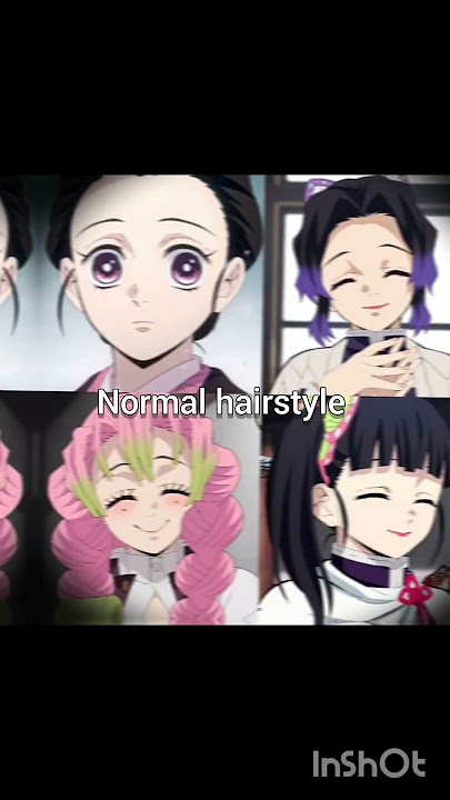 kny girls with hair down ✨💗 #mitsuri #nezuko #shinobu #kanao #hairdown