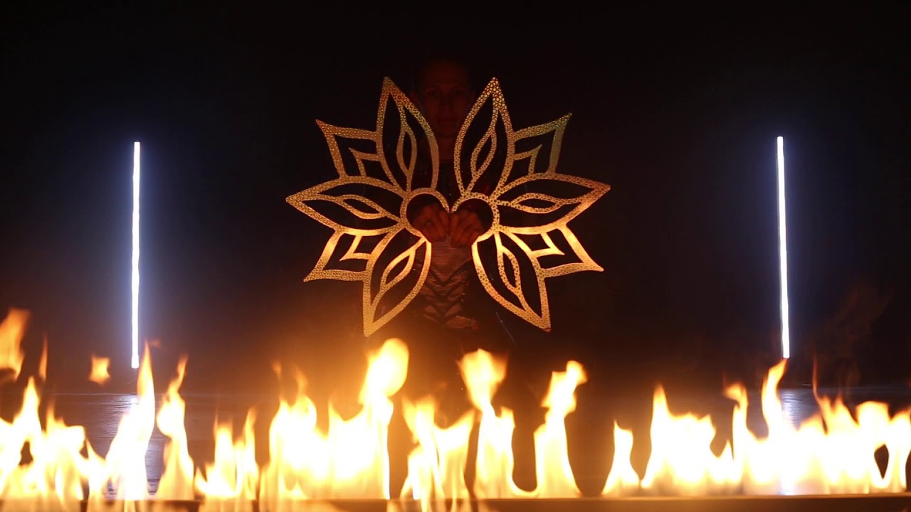 Fans for fire show training of dance, performance