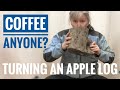 Woodturning: Apple Log to…something!  Coffee Mug? Calabash Bowl? Cauldron?