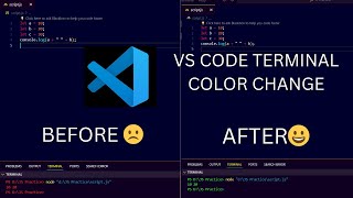 How to change VS Code Terminal Color | Customize the Color of the Terminal Windows