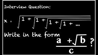 Oxbridge Interview Question - Nested Square roots ft. the Golden Ratio!
