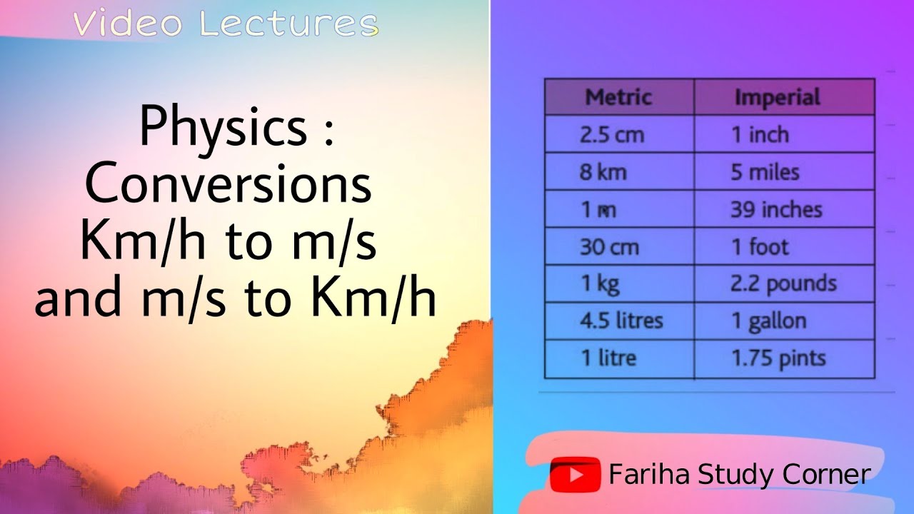 conversion-of-values-from-km-h-to-m-s-and-m-s-to-km-h-physics