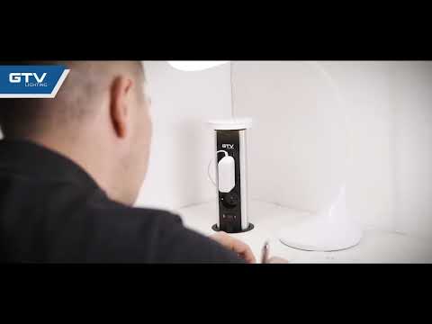 Вбудована розетка GTV Camino вертикальна на 2 вилки, USB А+С, з індукційною зарядкою, біла (вбудований подовжувач)