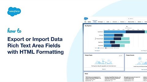 How to Export or Import Data Rich Text Area Field with HTML Formatting | Salesforce Platform