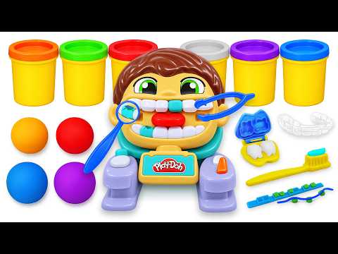 Be a Little Dentist with Play-Doh! 🦷 | Fixing Teeth, Making Braces & Brush Your Teeth For Kids🪥😁