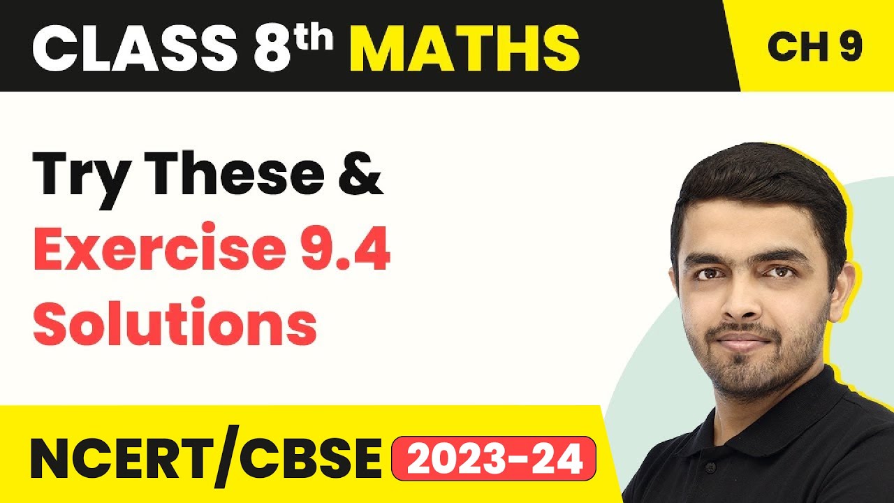 Algebraic Expressions and Identities - Try These & Exercise 9.4 Solutions | Class 8 NCERT Maths Ch 9