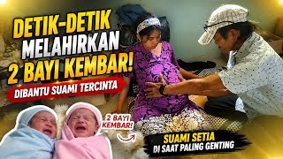MOMENTS BEFORE A PREGNANT WOMAN GIVES BIRTH TO TWINS WITH HER HUSBAND'S HELP | PREGNANT WOMAN SHO...