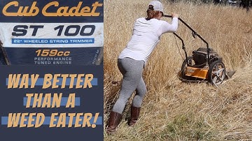Better Than a Weed Eater, Cheaper Than a Tractor! | Cub Cadet ST 100 Walk Behind String Trimmer |