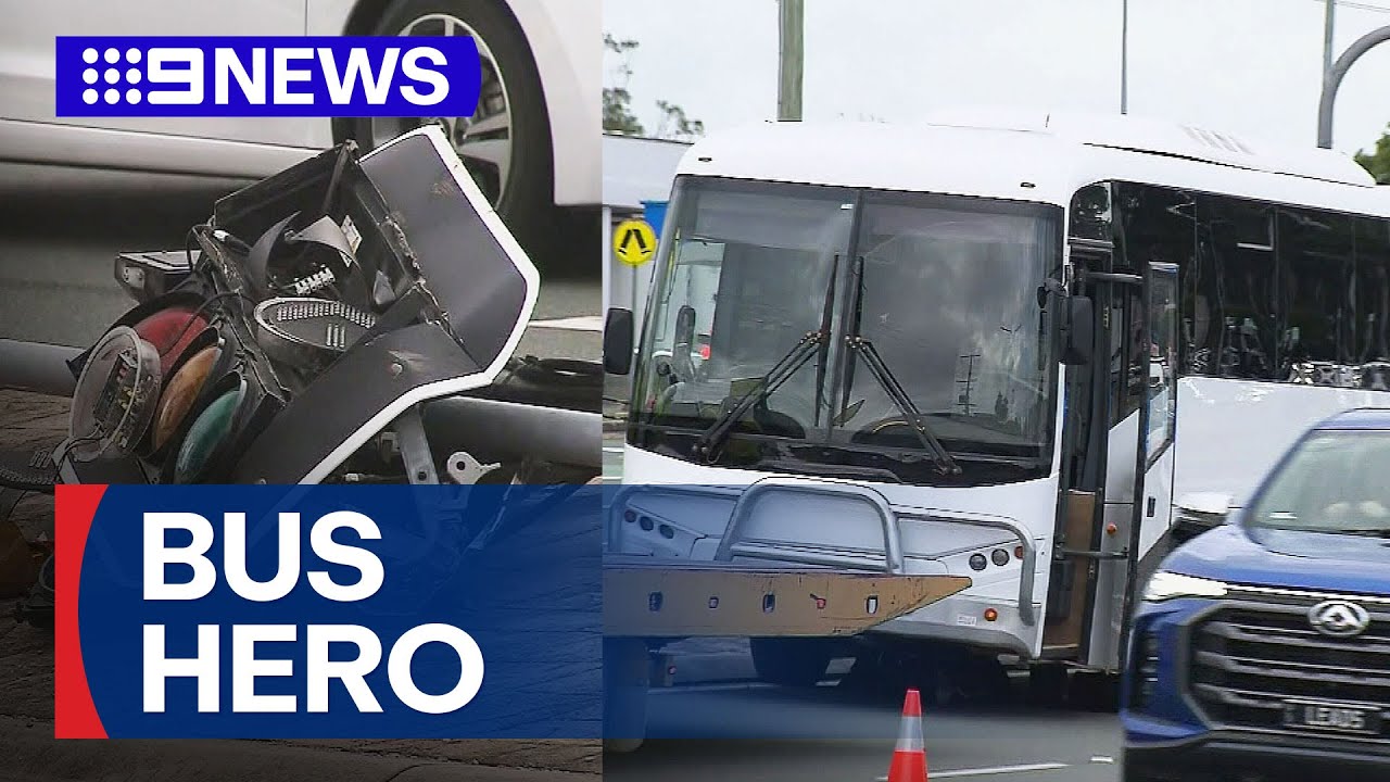 Hero teenager takes wheel of out-of-control bus | 9 News Australia ...