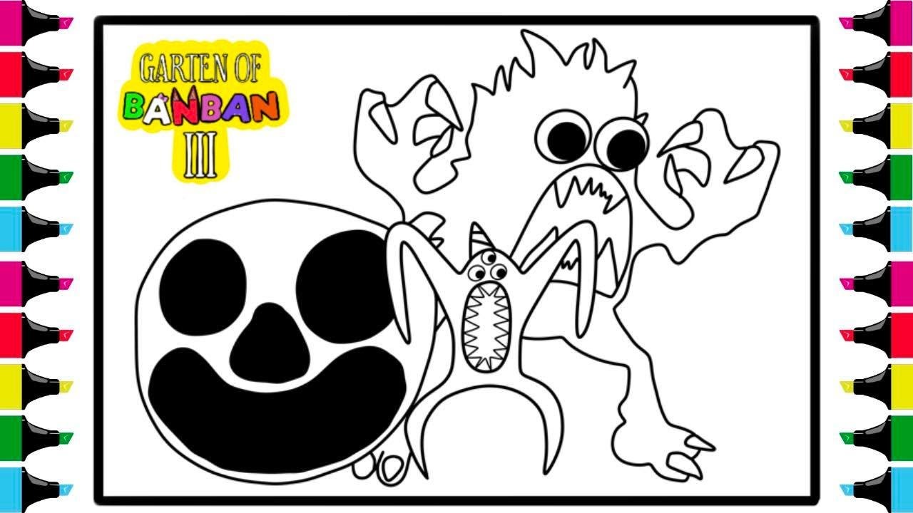 ALL MONSTERS GARTEN OF BANBAN CHAPTER 3 COLORING PAGES - HOW TO DRAW ALL  MONSTERS GARTEN OF BANBAN 3 