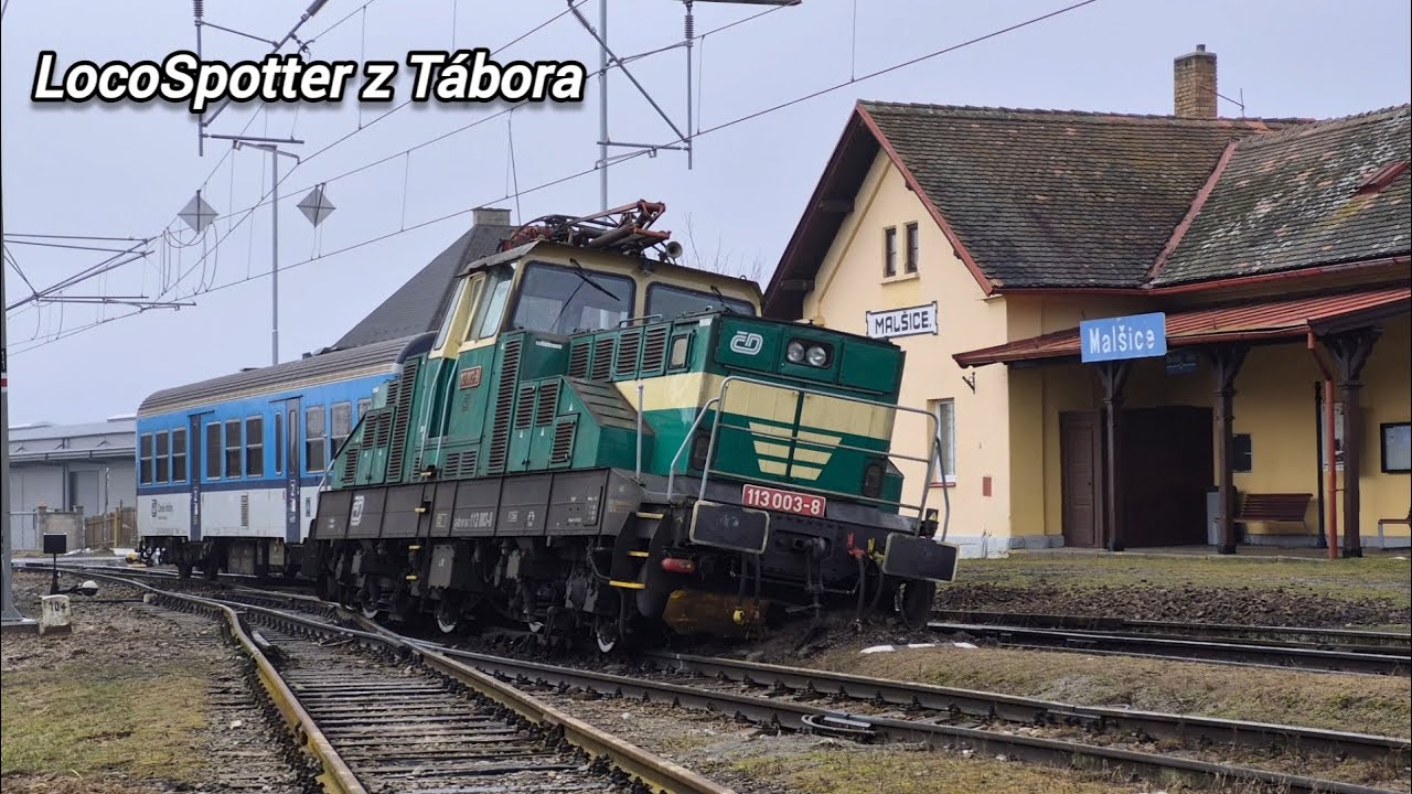 Vykolejená Žehlička 113.003 v Malšicích na Bechyňce 