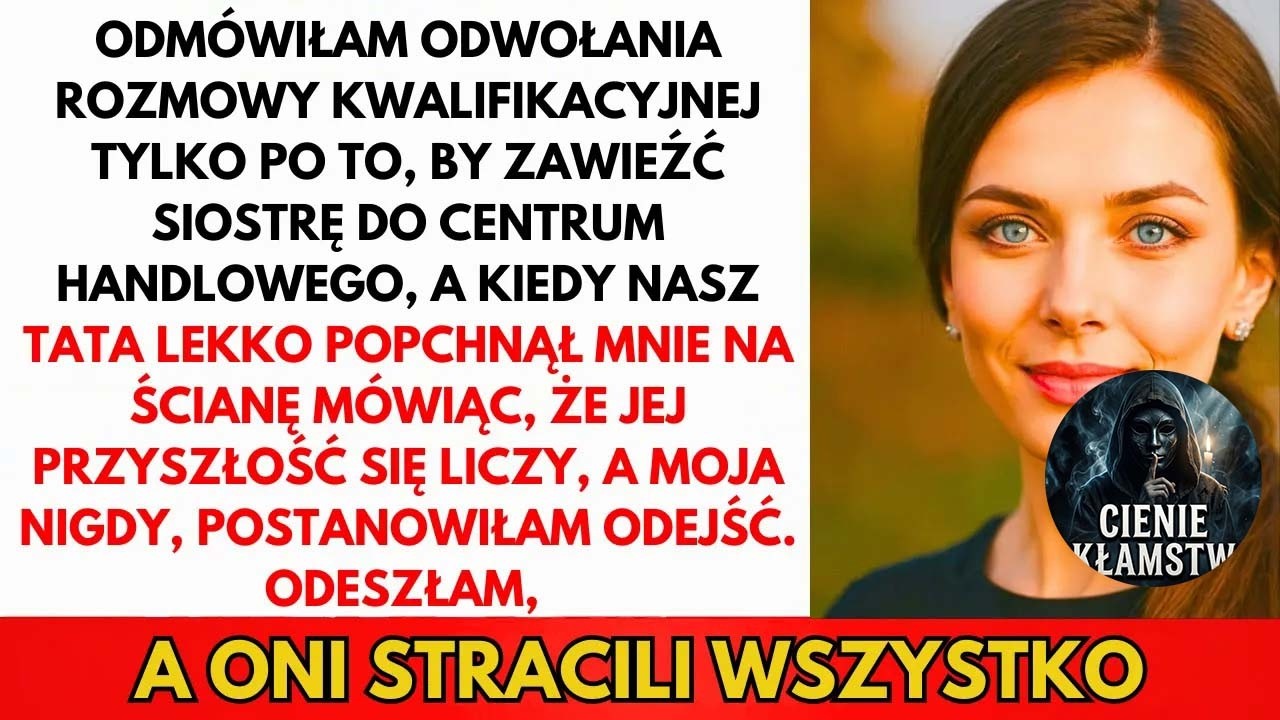 Mój ojciec pchnął mnie na ścianę za to, że nie zawiozłam siostry do galerii w dniu mojej rozmowy o pracę. Ale to nie był koniec. Zadzwonił do firmy, do której aplikowałam, i powiedział, że jestem...