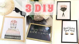 3 أشكال إطارات صور راقية من الكرتون 📦 بأقل من 5Dh اصنعيها بنفسك|| DIY Room Decor