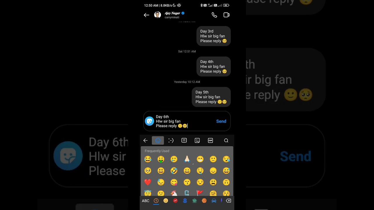 Carryminati Instagram reply 
