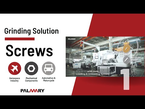 PALMARY▶Screws grinding  in Aerospace industry _CNC Centerless Grinder_FCL-18-6