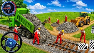 Railroad Builder Simulator 3D - Highway Excavator Construction JCB - Android GamePlay Part 6 screenshot 3