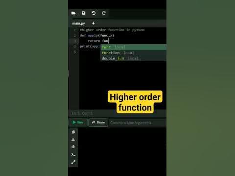 Higher order function in python #python#function - YouTube