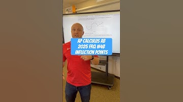2025 FRQ #4B Inflection Point AP Calculus AB #apcalc #derivatives #integration #collegeboard #maths