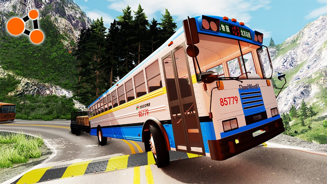 Bus vs Massive Speed Bumps BeamNG.drive | Beamng Crashes TV
