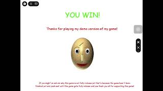 Beating Old Baldis Basics Roblox Remastered