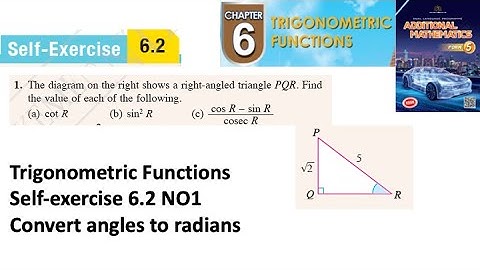 Trigonometric Functions self-exercise 6.2 Q1 latihan kendiri 6.2 form 5 add maths kssm spm textbook