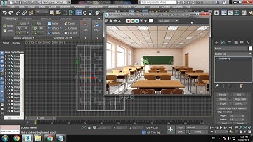Tutorial on Modeling texturing and Lighting a class room in 3dsmax using Vray ( Part 3)
