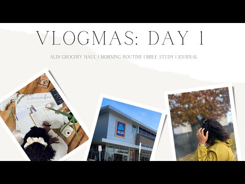 VLOGMAS: Day 1 - Aldi haul, morning routine