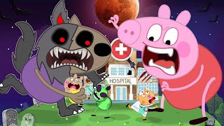 Danny Dog turns into a Giant Werewolf!? Giant Peppa Pig to the rescue!! - Peppa Pig Life Story #10