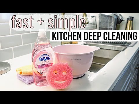 EASY kitchen deep cleaning | Using only Dish Soap + Sponge | SPRING CLEANING 2021