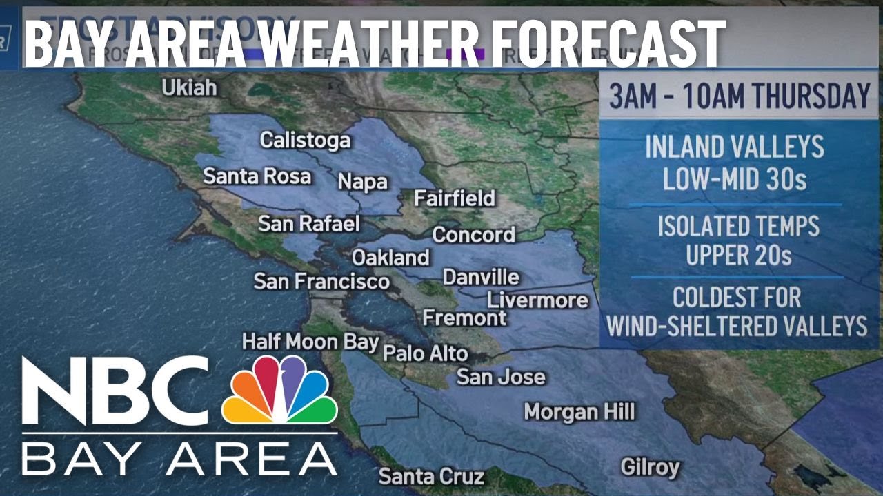 Bay Area Forecast: Frost advisory, rain returns this weekend - YouTube
